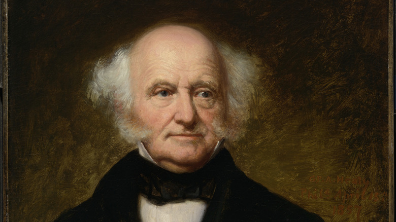 portrait of Martin Van Buren with mutton chops looking away