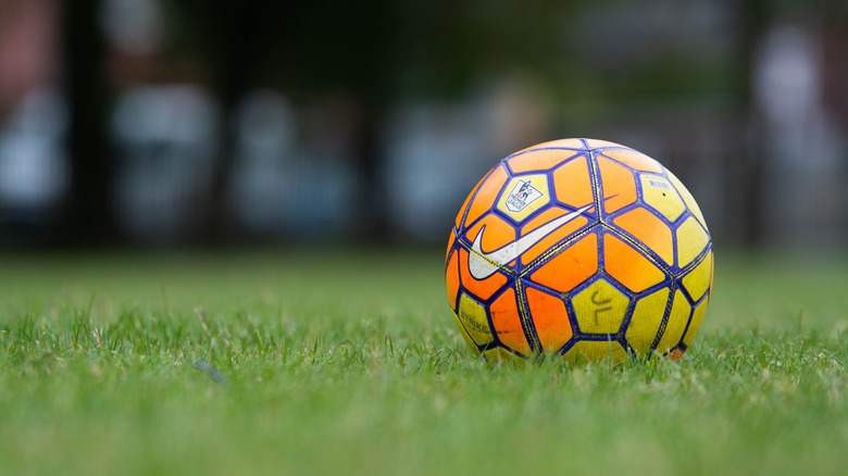 soccer ball on field