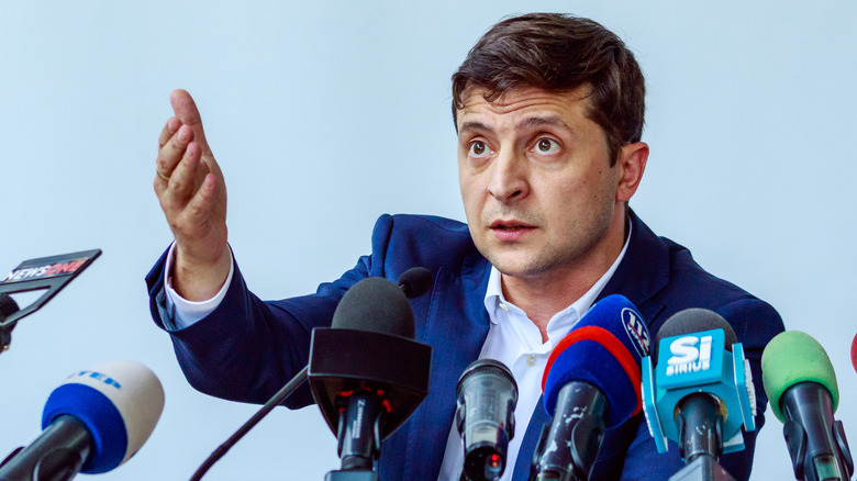 President Zelenskyy at a press conference