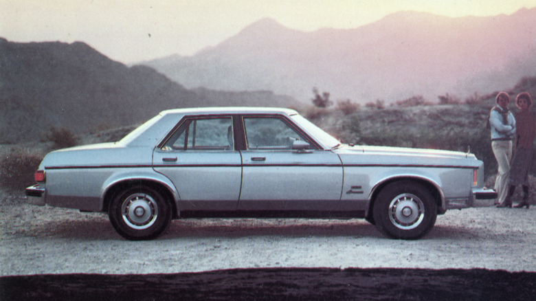 1970s advertisement for a four-door Ford Granada