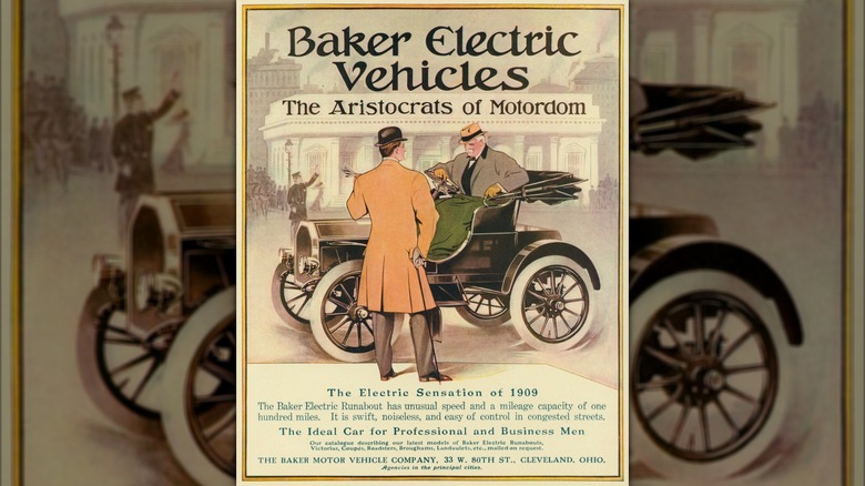 Print advertisement for a 1909 Baker Electric