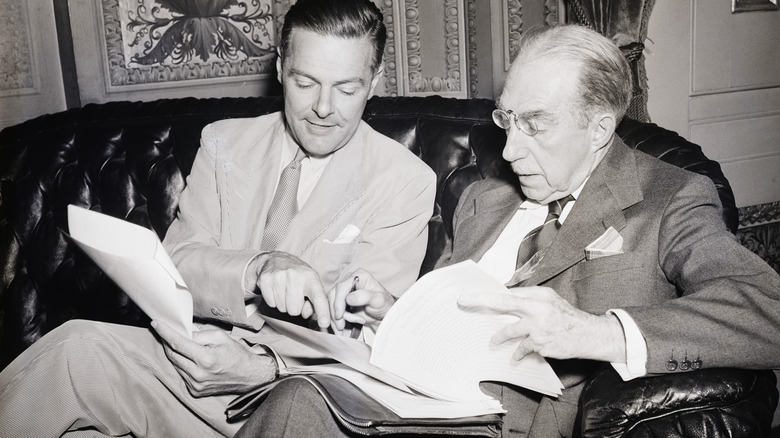 Theodore F. Green working with another senator