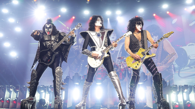 Kiss playing live onstage
