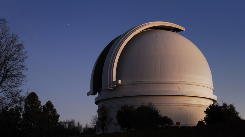 The Palomar Observatory at dusk