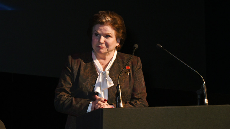 Valentina Tereshkova at podium