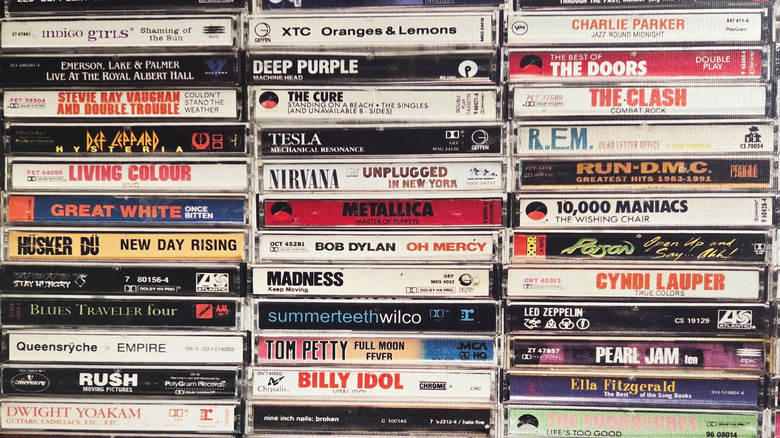 A collection of cassette tapes