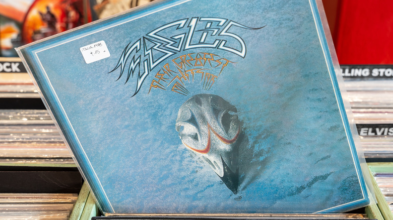 Eagles greatest hits album among stacks at record store