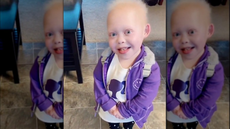 bella brave purple coat talking