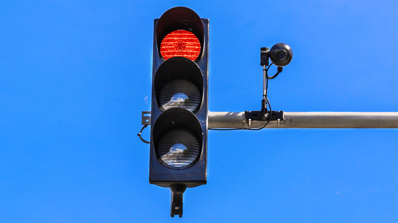 Red light with traffic camera