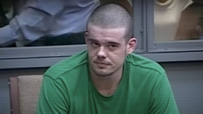 Joran van der Sloot in court in green t-shirt