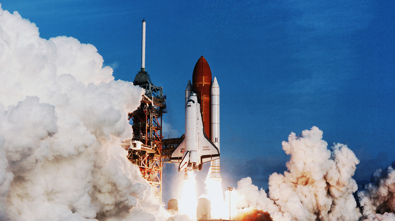 challenger during a 1984 liftoff