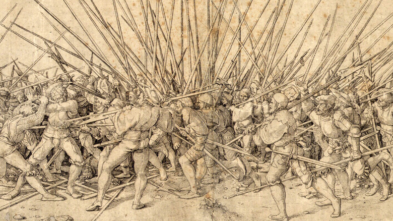 Artwork depicting Renaissance warfare