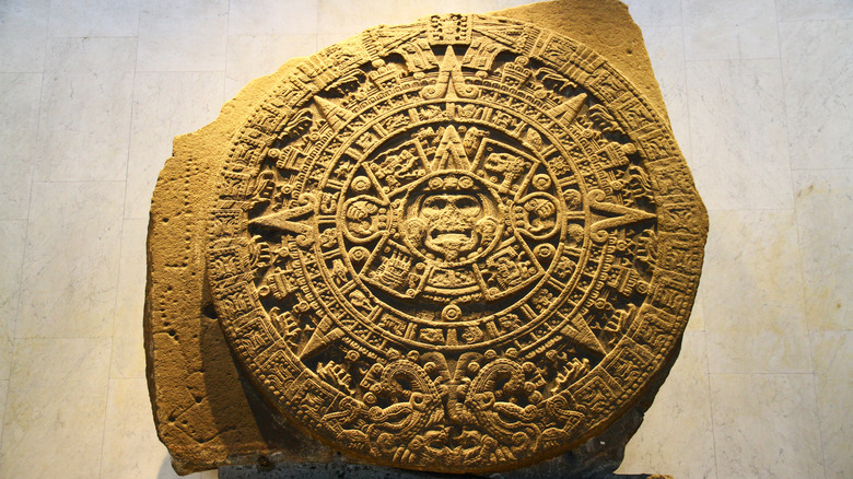 Aztec Sun Stone in museum