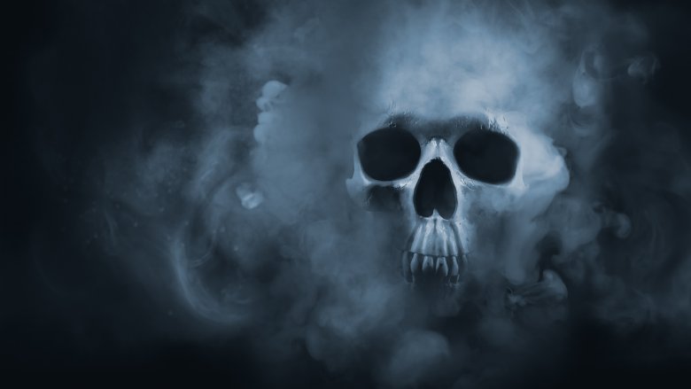 Skull in smoke