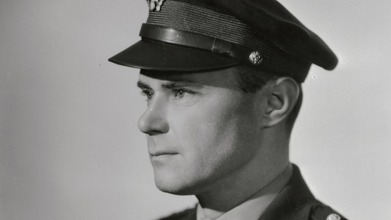 General Hoyt Vandenberg in uniform official portrait looking left