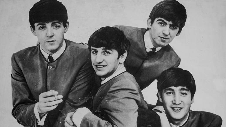 The Beatles in a vintage promotional photo