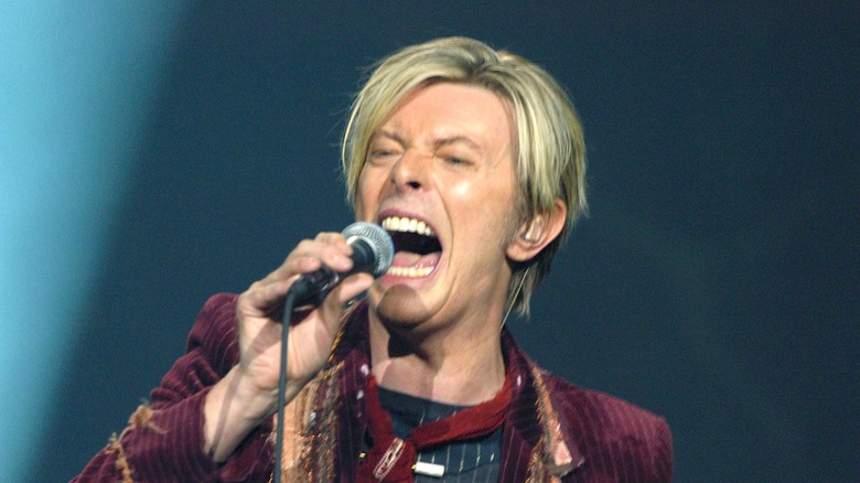 David Bowie performing live