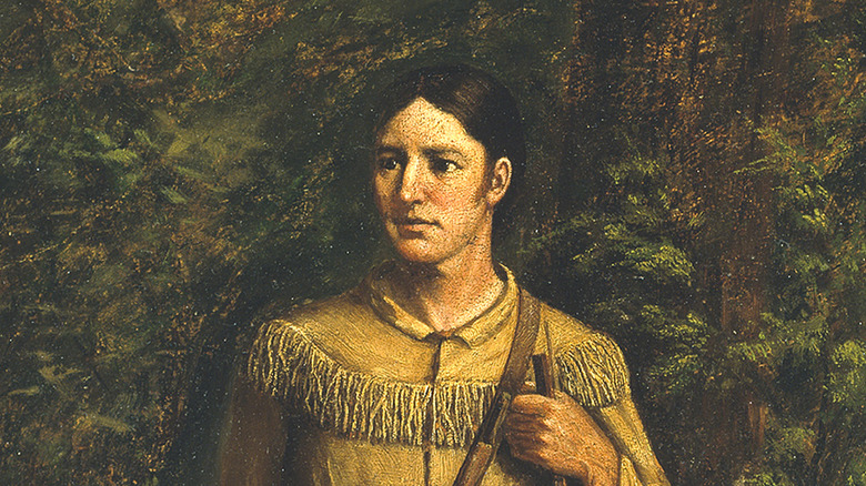 1920s illustration of Davy Crockett