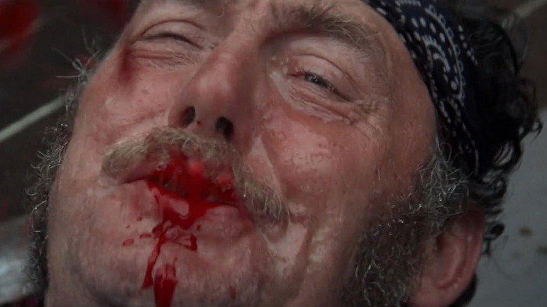 Robert Shaw as dying Quint