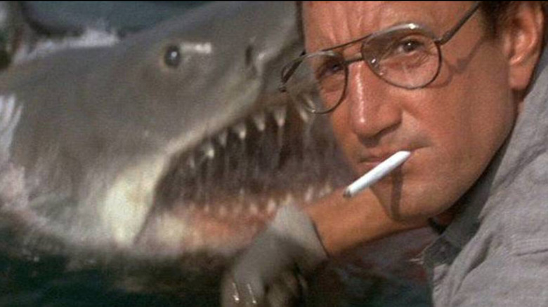 shark lunges at Roy Scheider