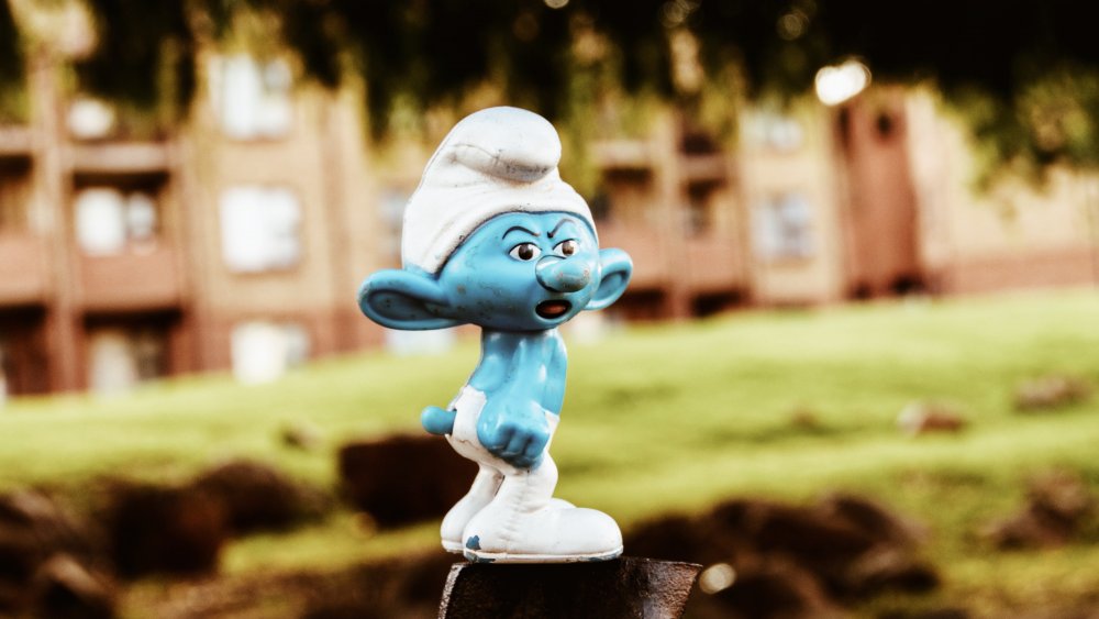 Rare picture of a Smurf in its natural habitat