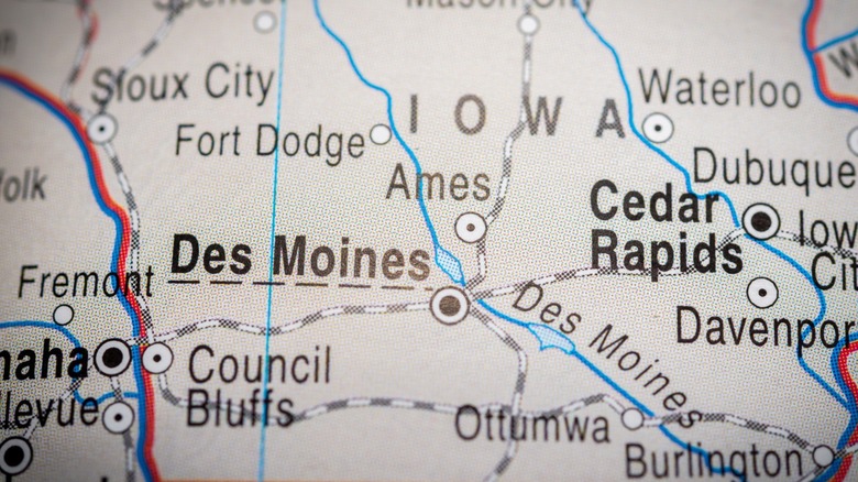 map of iowa