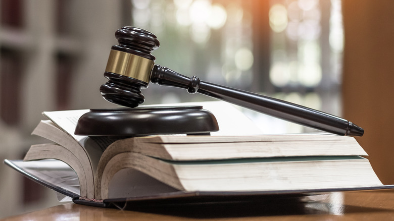 Gavel and book