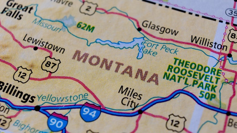 map of Montana