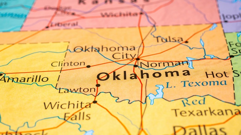 map of Oklahoma