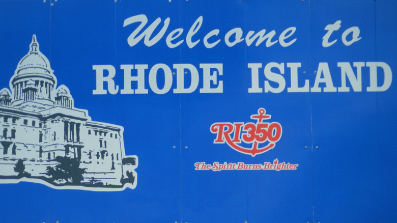 Rhode Island welcome signage
