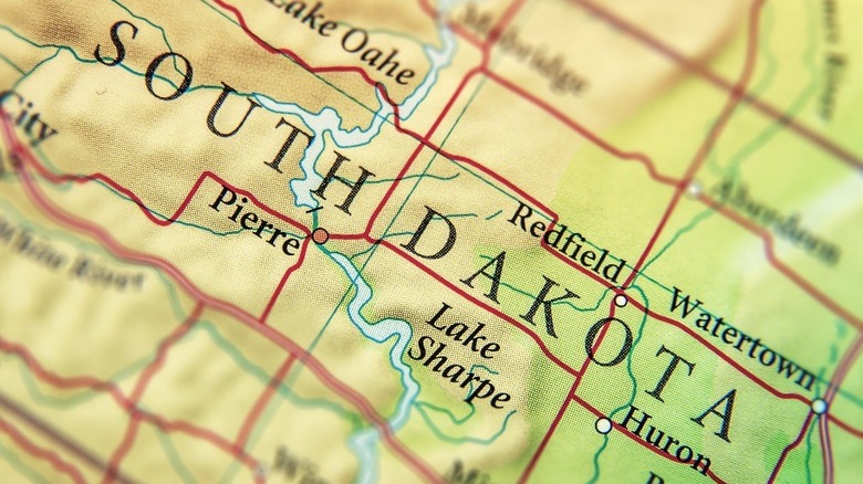 South Dakota map