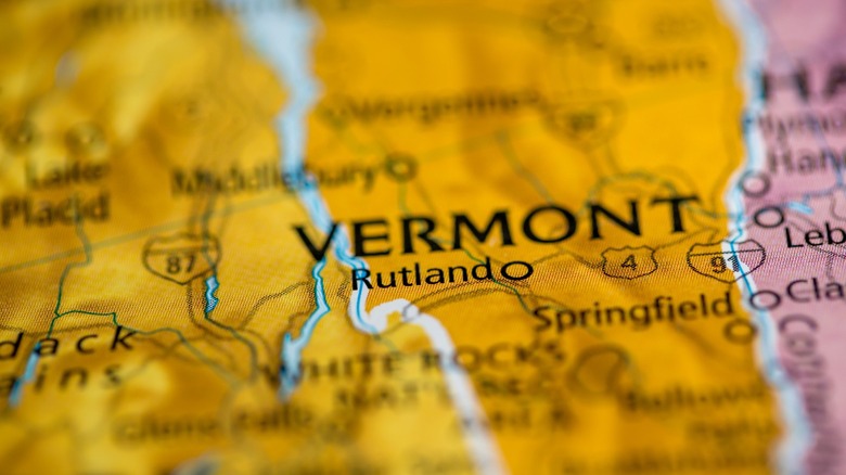 map of Vermont