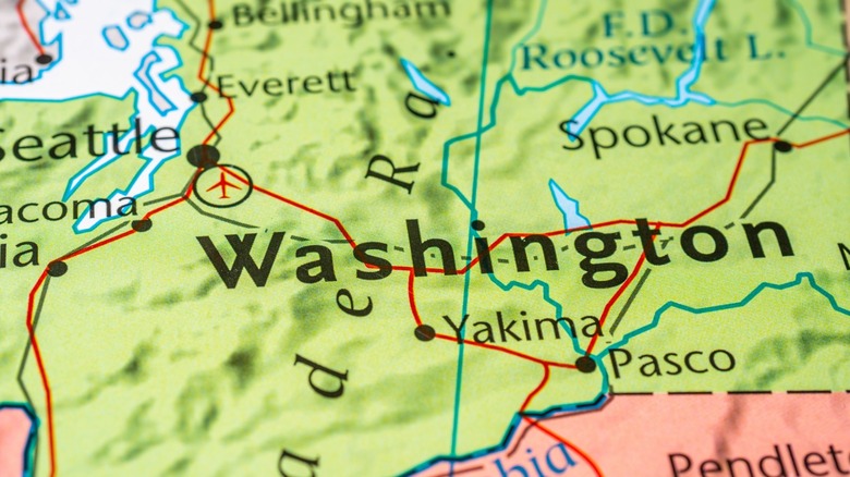 map of Washington state