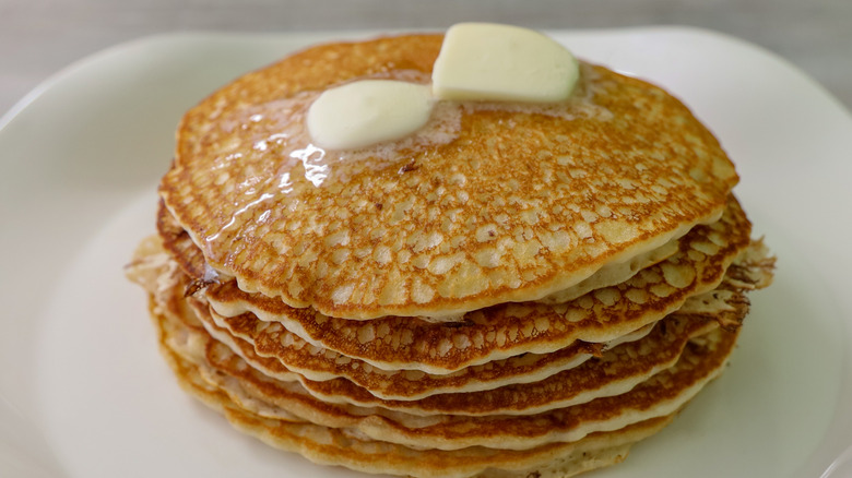 pancakes and butter display