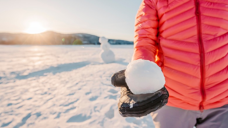 Snowballl throwing