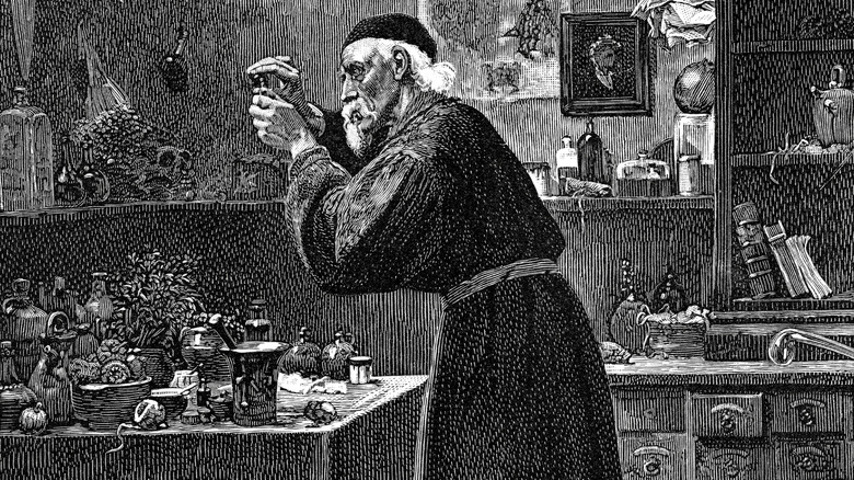 pharmacist mixing cures