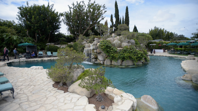 Photo of the grotto at the Playboy Mansion