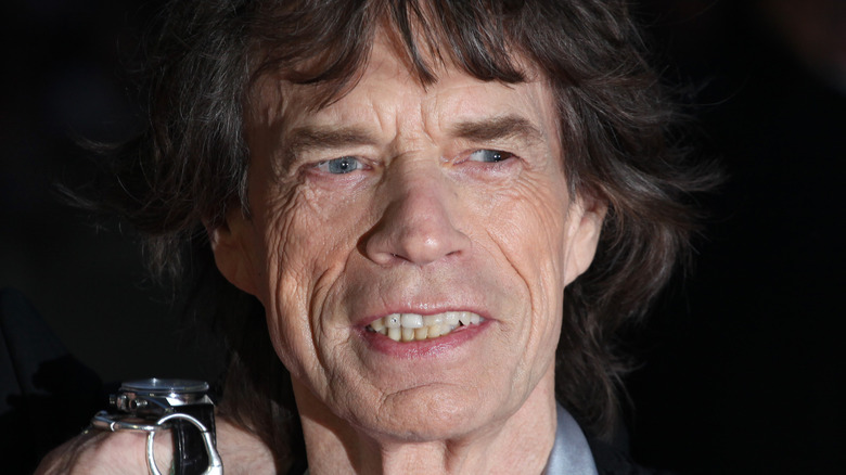 Mick Jagger arriving at a premiere