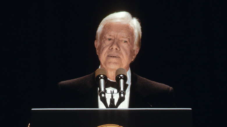 jimmy carter podium microphones