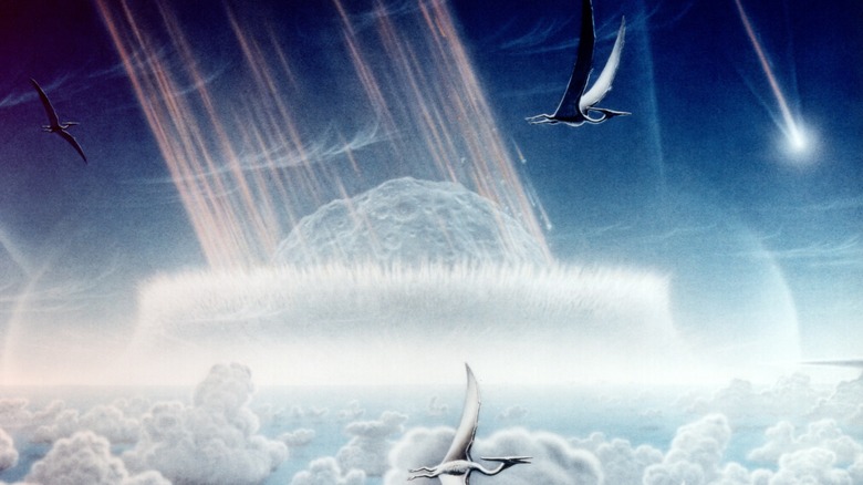 Artist's impression of Chicxulub impact