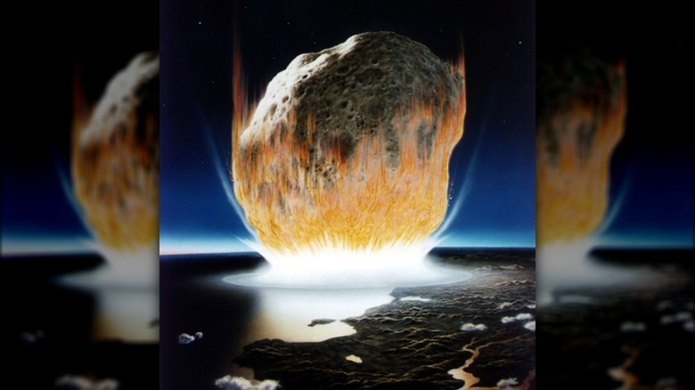 artist's impression of Chicxulub impactor