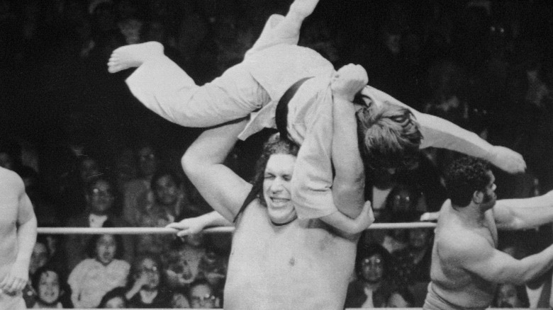 Andre the Giant throwing a guy