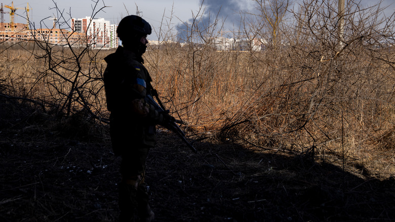 Soldier in Irpin, Ukraine 