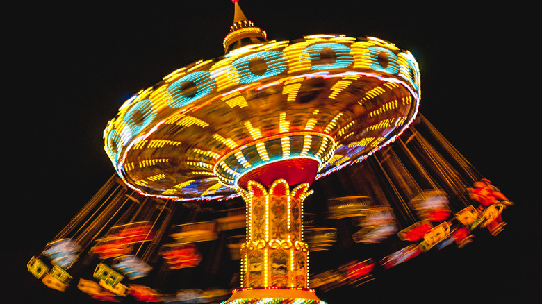 swing ride at amusement park