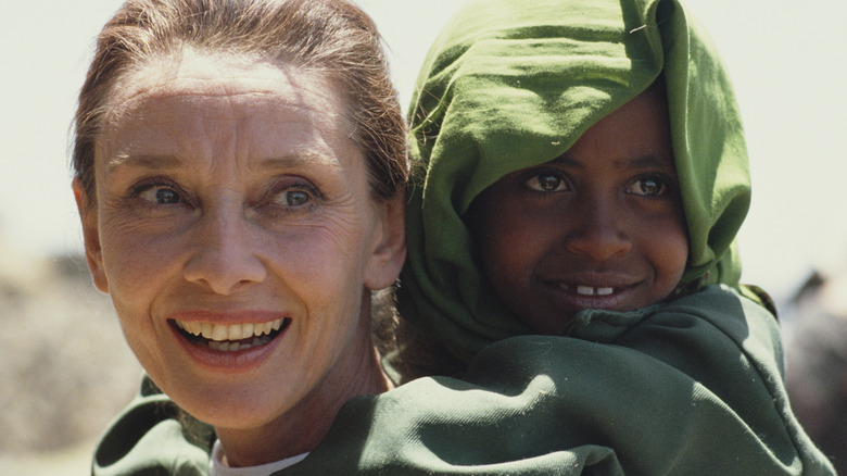 Audrey Hepburn working for UNICEF