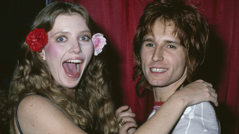 Bebe Buell and John Waite smiling