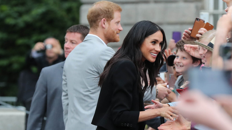 The Duke and Duchess of Sussex greet crowds in Dublin
