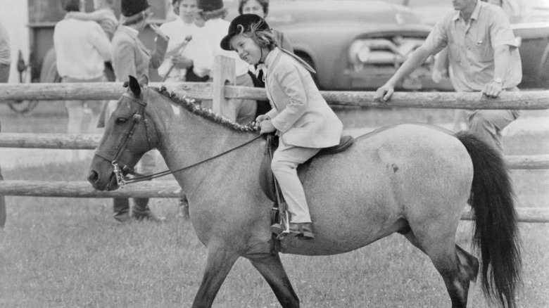 Caroline Kennedy rides pony