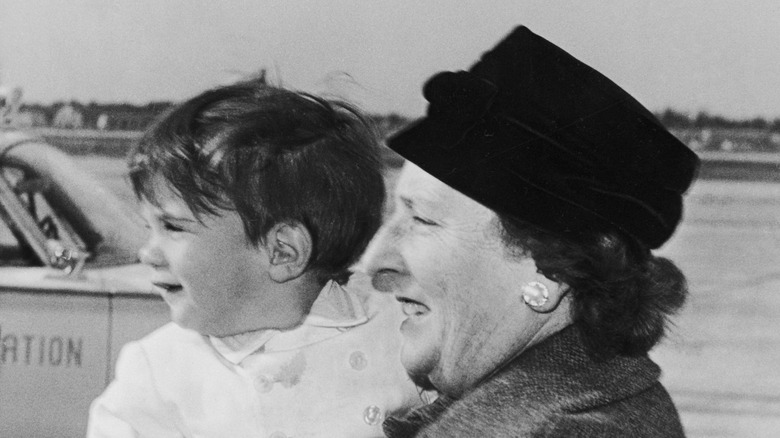Maud Shaw holds John Jr.