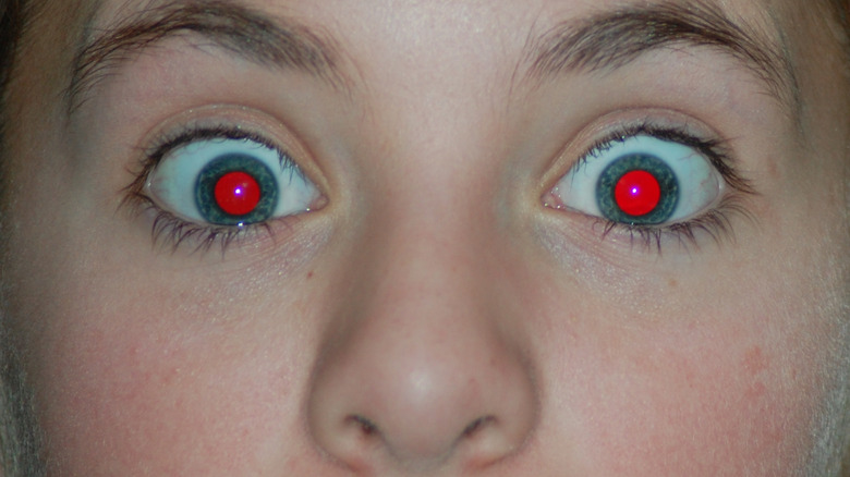 red-eye effect on girl